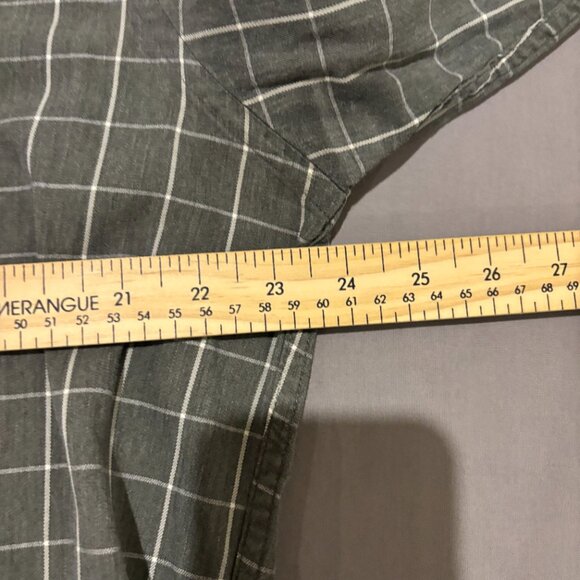 Untuckit Shirt Men XL Gray Geometric Casual Button Up Long Sleeve - Picture 4 of 5